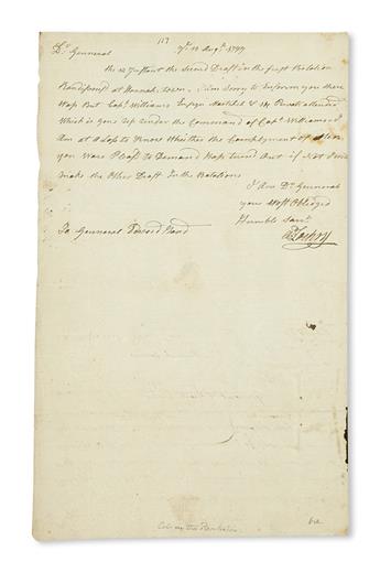 (AMERICAN REVOLUTION--1779.) Group of 3 letters to General Edward Hand.